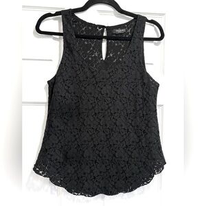 Aritzia Talula Black Lace Betty Sleeveless Lined Tank Top Blouse Size XS